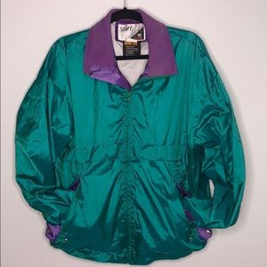 Little Mermaid-esque Vintage Teal Windbreaker